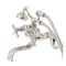 Kingston Brass KS246PN Wall Mount Clawfoot Tub Faucet with Hand Shower, Polished Nickel KS246PN - alternate 1